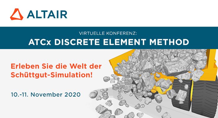 Virtuelle Konferenz: ATCx Discrete Element Method. Erleben Sie die Welt der Schttgut-Simulation! 10.-11. November 2020